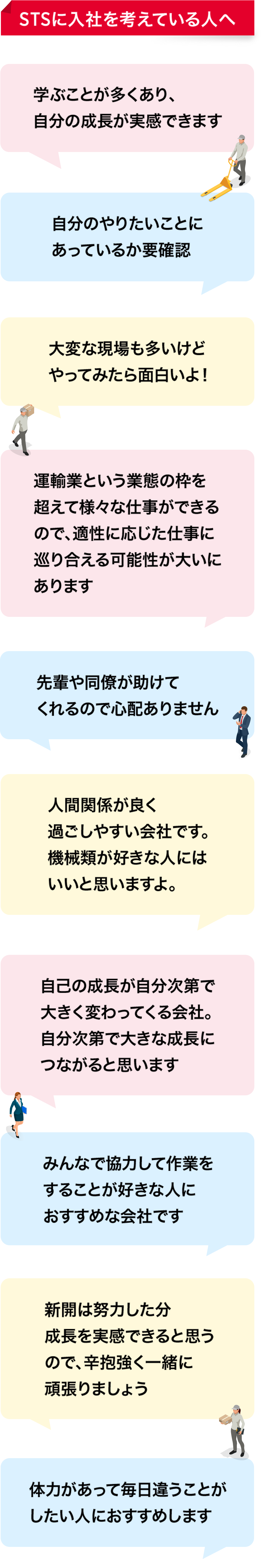 STSに入社を考えている人へ